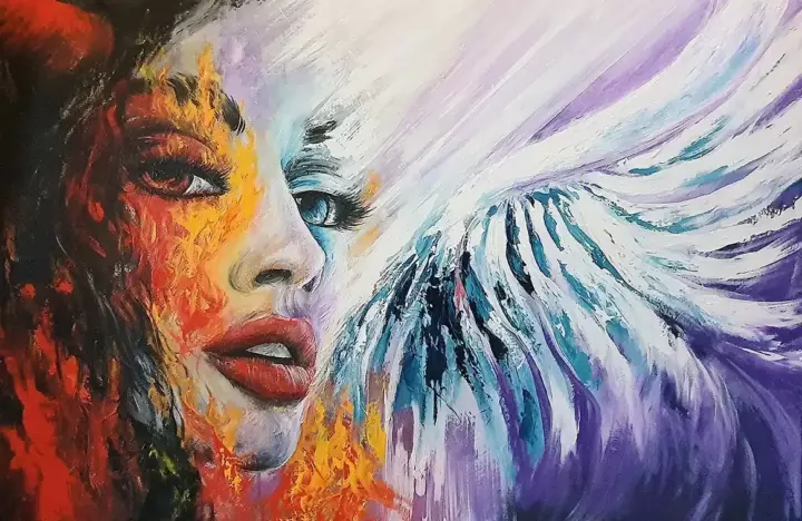 Du Chaos à la Lumière — peinture d’Alexandra Berthouzoz.