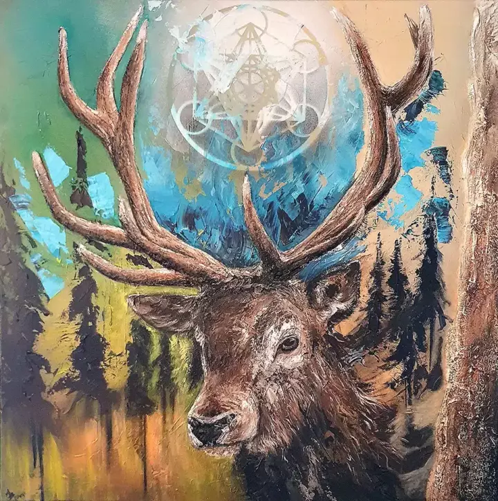 Écho Céleste — peinture d’Alexandra Berthouzoz.