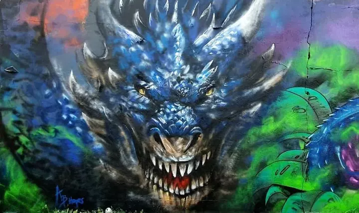Le Gardien Céleste — fresque d’Alexandra Berthouzoz.