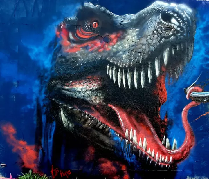 L'Héritage des Titans — fresque d’Alexandra Berthouzoz.
