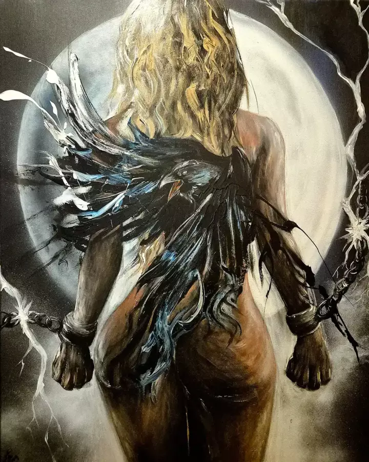 Guérison Ancestrale — peinture d’Alexandra Berthouzoz.
