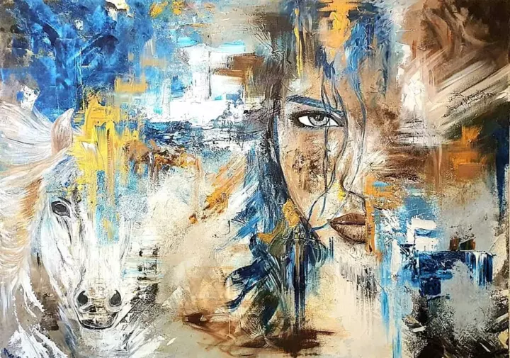 Illimité — peinture d’Alexandra Berthouzoz.