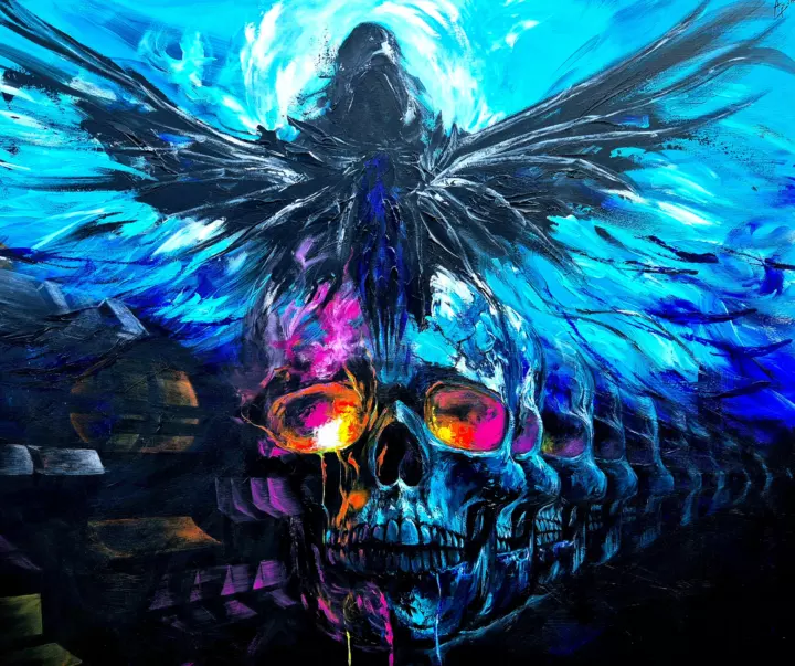 L'Ange de la Mort — peinture d’Alexandra Berthouzoz.