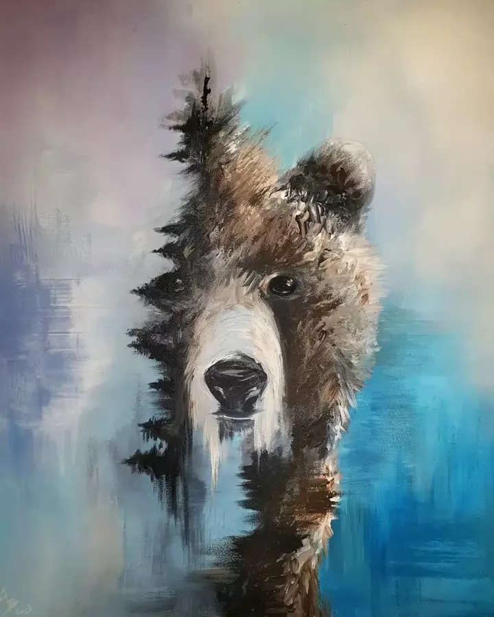 La Douceur des Horizons — peinture d’Alexandra Berthouzoz.