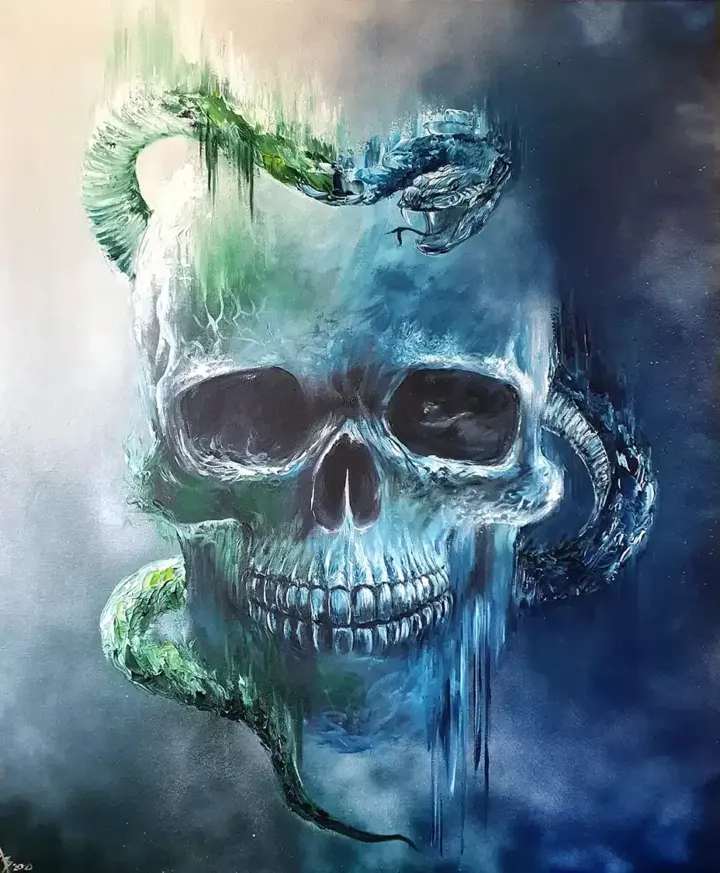 La Mort — peinture d’Alexandra Berthouzoz.