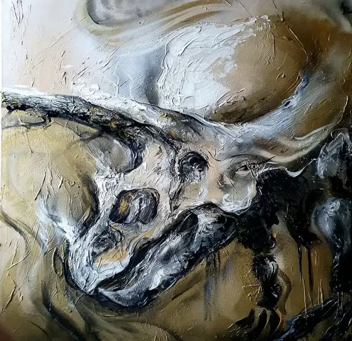 Le Murmure de la Mort — peinture d’Alexandra Berthouzoz.